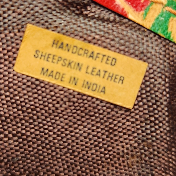 Unique, Beautiful Handmade Sheepskin Leather clutch, Wallet & Coin Purse. - Picture 4 of 9